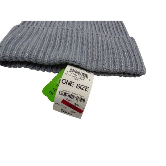 Style & Co Women's Solid Shine Cuff Beanie Gray - Picture 3 of 5